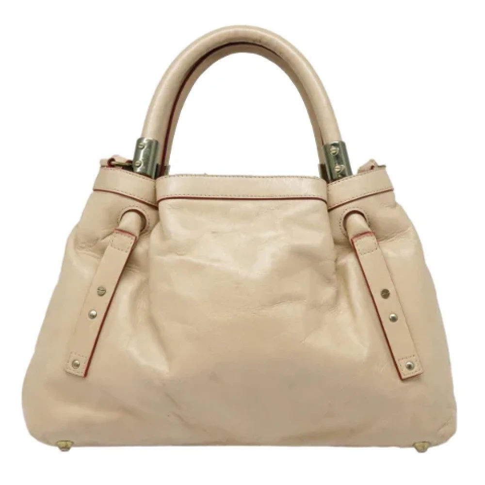 Chloé Pre-owned Leather handbags Beige Dames