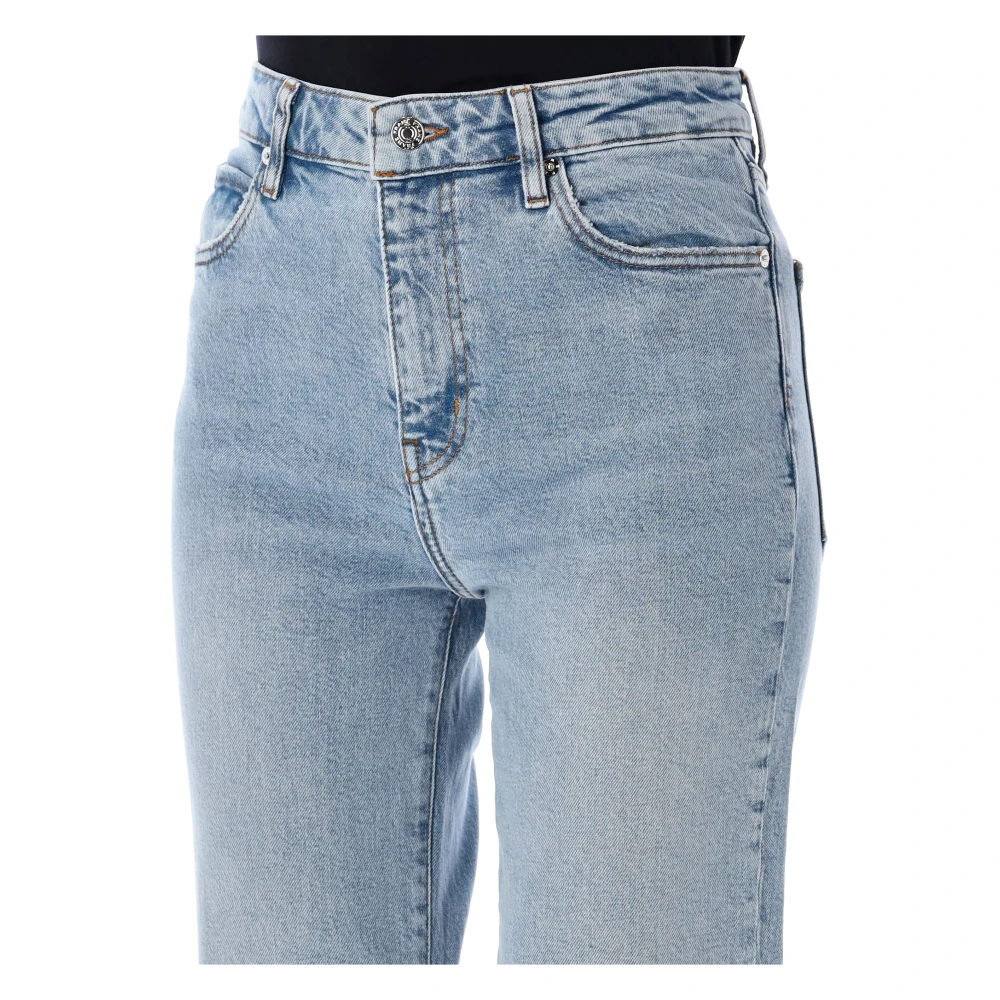 Frame Dolly Light Blue Straight Leg Jeans Blue Dames