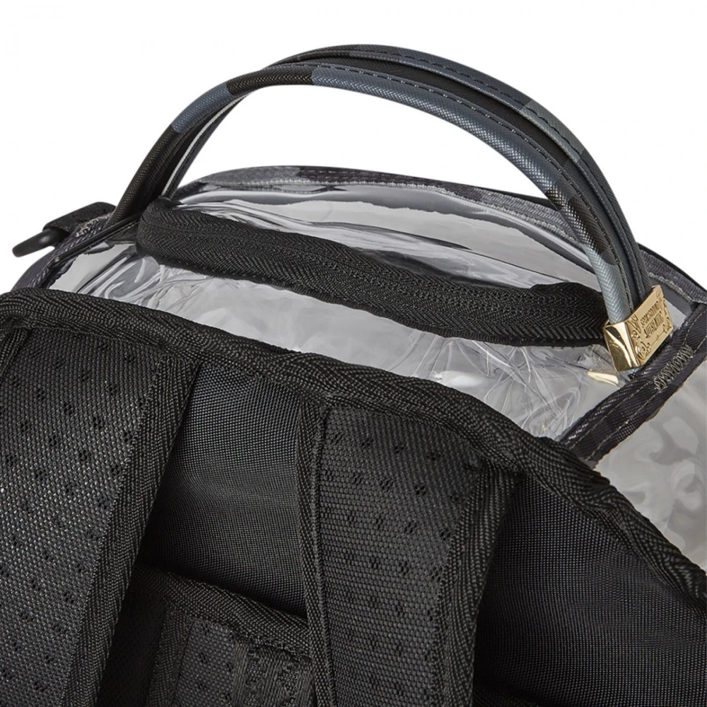 Sprayground Clear Grey Check Rugzak Black Unisex