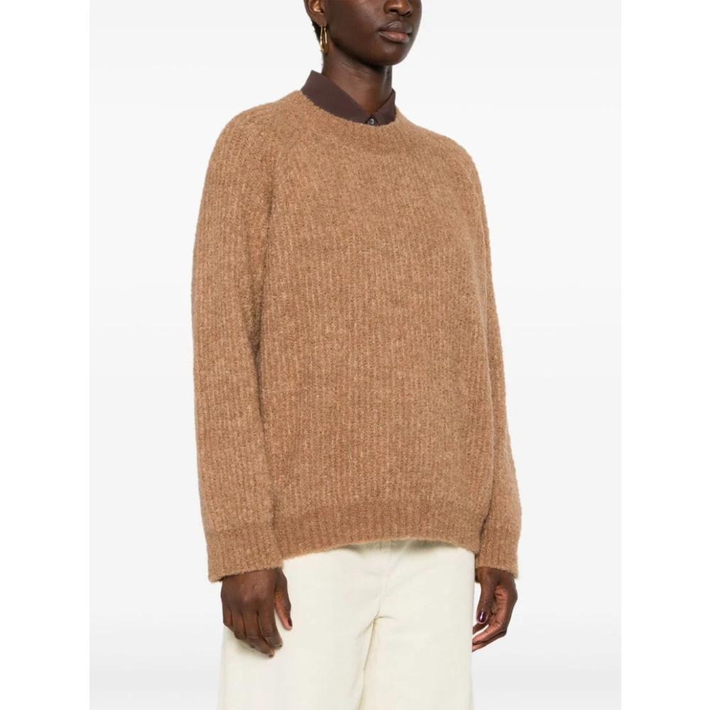 Roberto Collina Bruine Gebreide Sweater Aw24 Brown Dames