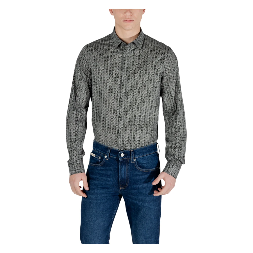 Armani Exchange Lange mouwen shirt Lente Zomer Collectie Black Heren