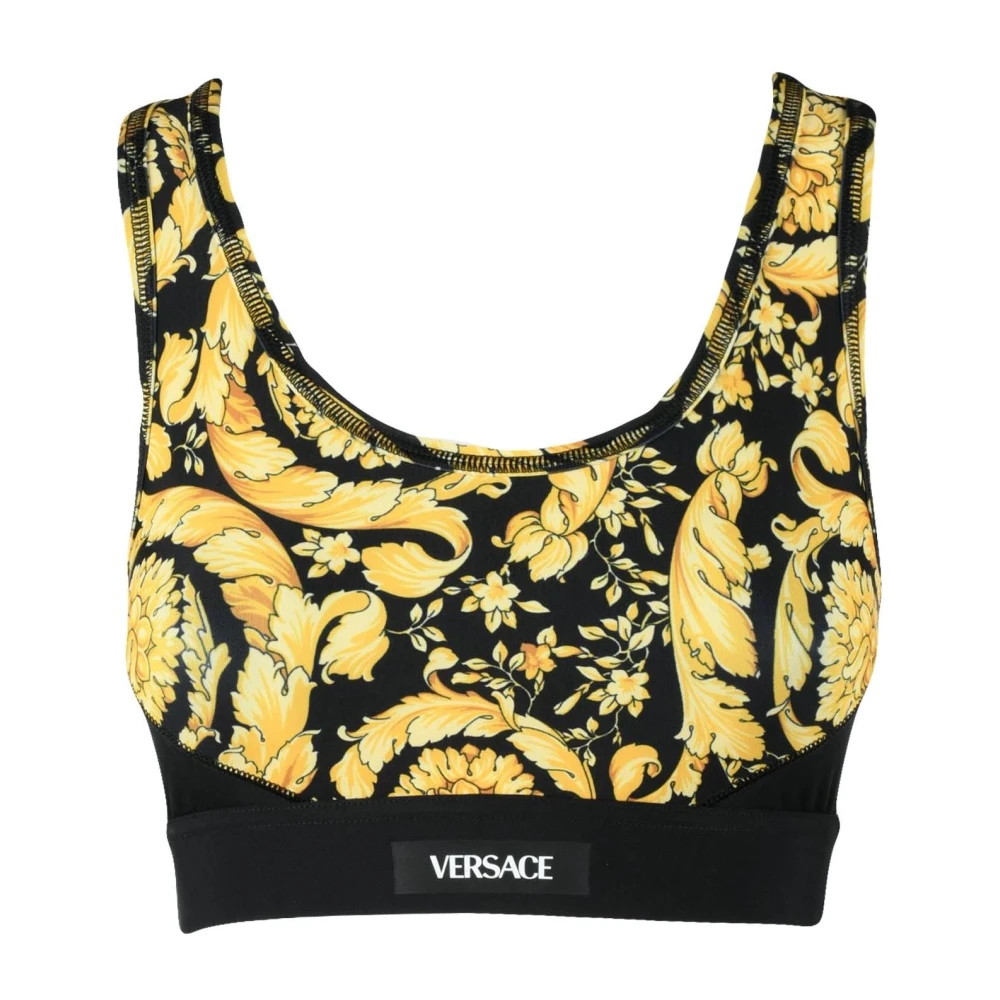 Versace Stijlvolle Top met Polyester en Elastaan Multicolor Dames