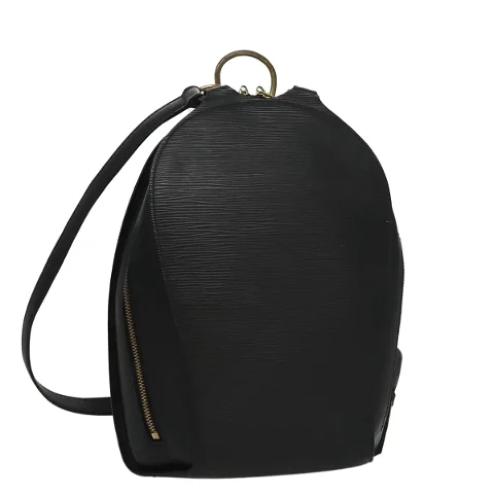 Louis Vuitton Vintage Pre-owned Leather backpacks Black Dames