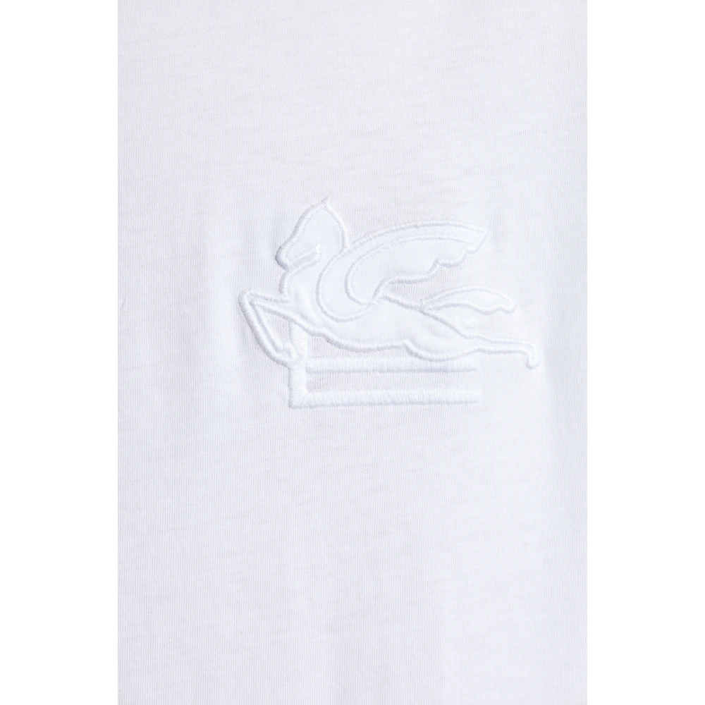 ETRO T-shirt met geborduurd logo White Heren