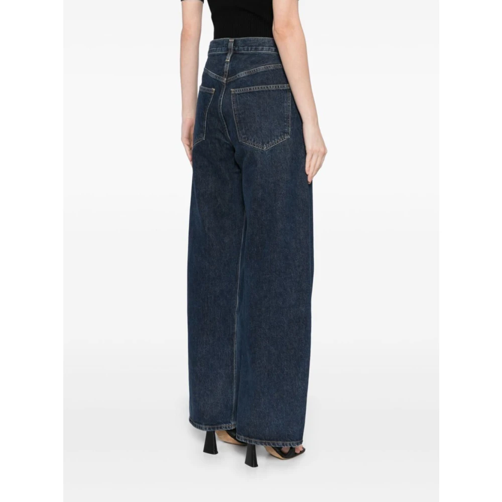 Agolde Gebogen Indigo Jeans Blue Dames