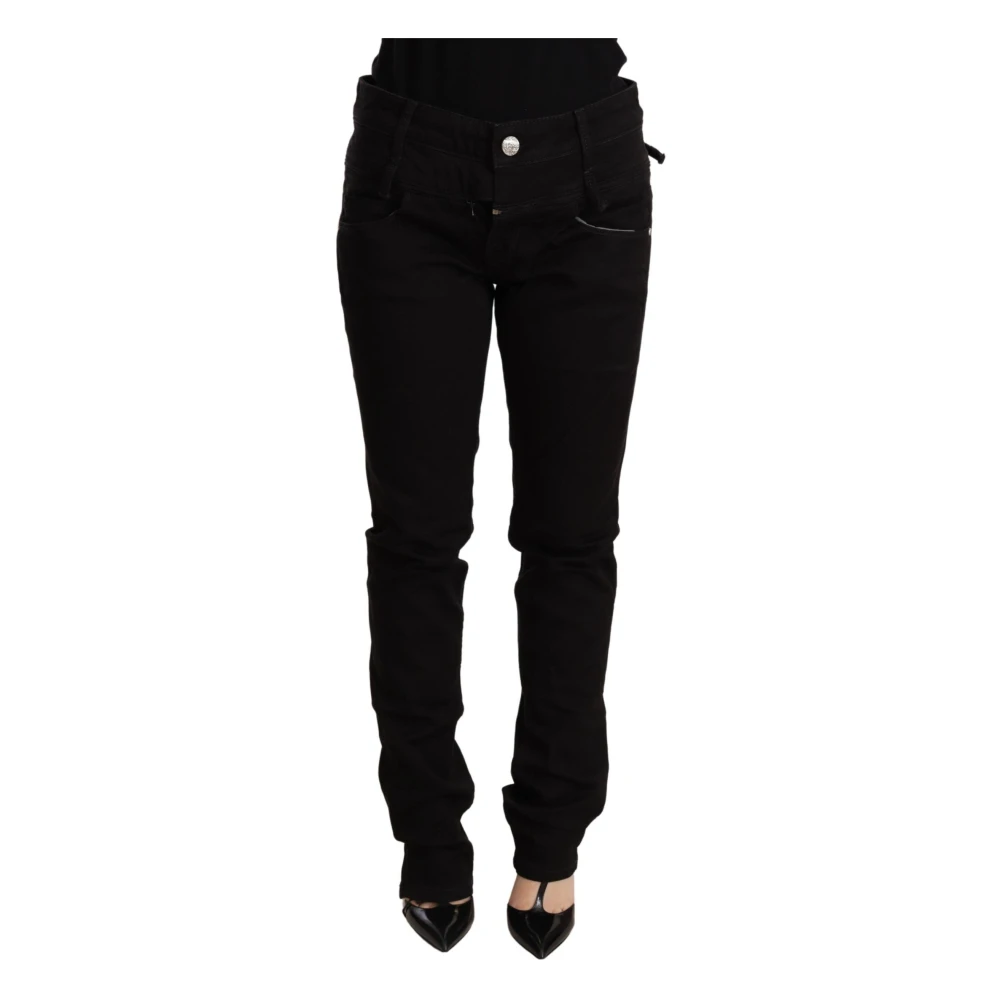 Acht Women's Black Slim Fit Jeans, W26, Low Waist Skinny Denim