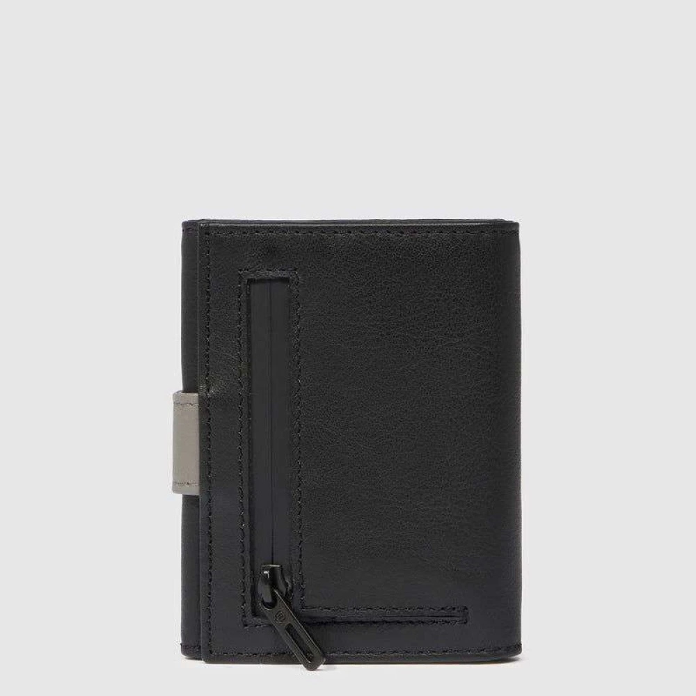 Piquadro Slanke Leren Portemonnee met Stijl Black Heren