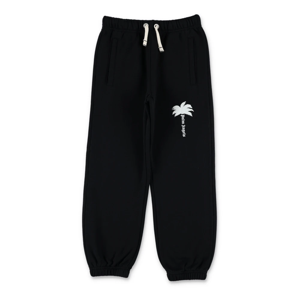 Palm Angels Boys Black Sweatpants,, Palm Jogger Trousers Size 8 Y
