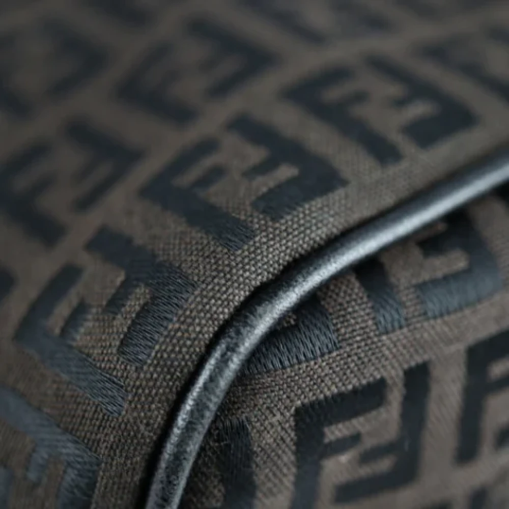 Fendi Vintage Pre-owned Canvas shoulder-bags Black Dames