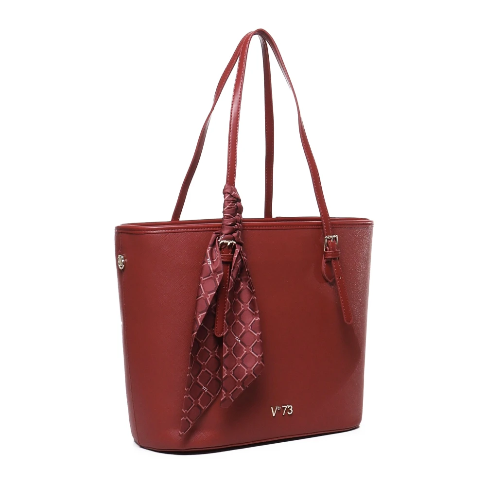 V73 Ruby Ecoleather Tote Bag met Schouderband Red Dames