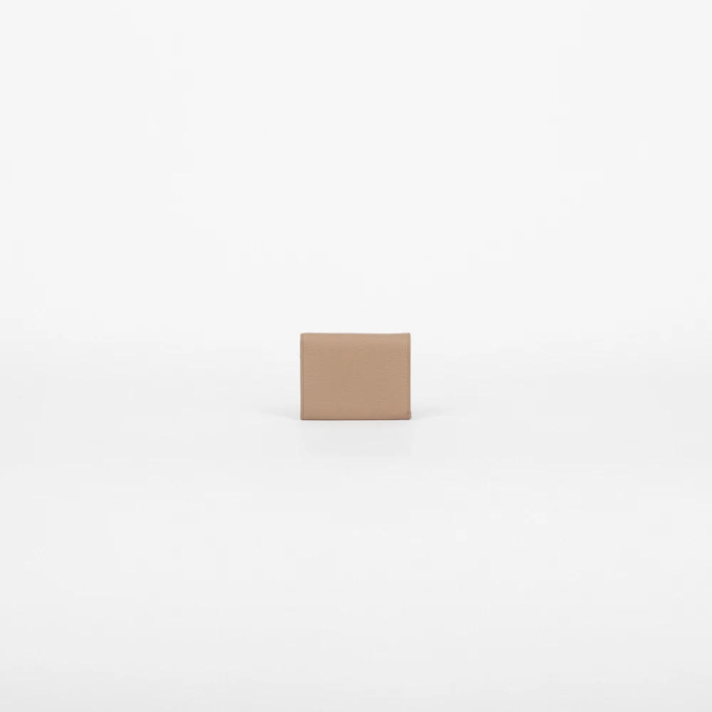 Orciani Rfid Leren Portemonnee Beige Dames