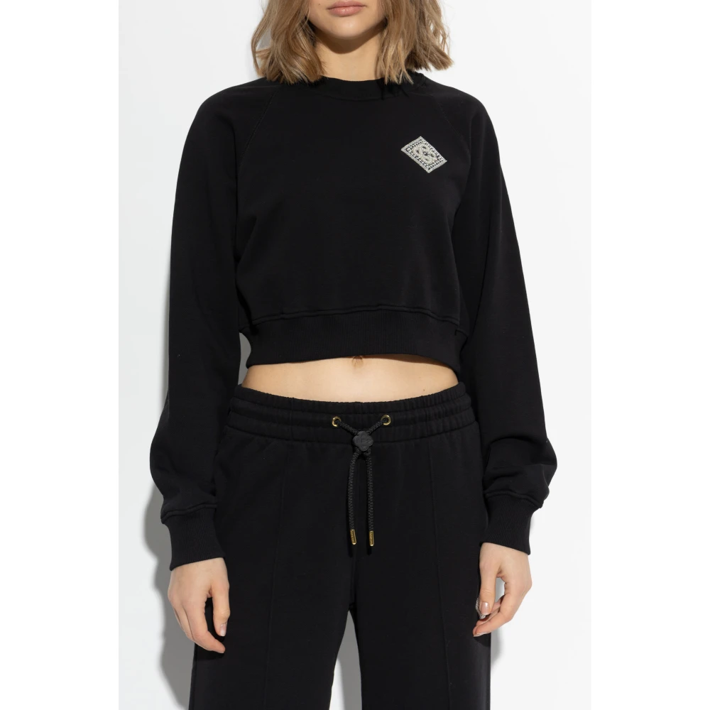 Casablanca Geknipte sweatshirt Black Dames