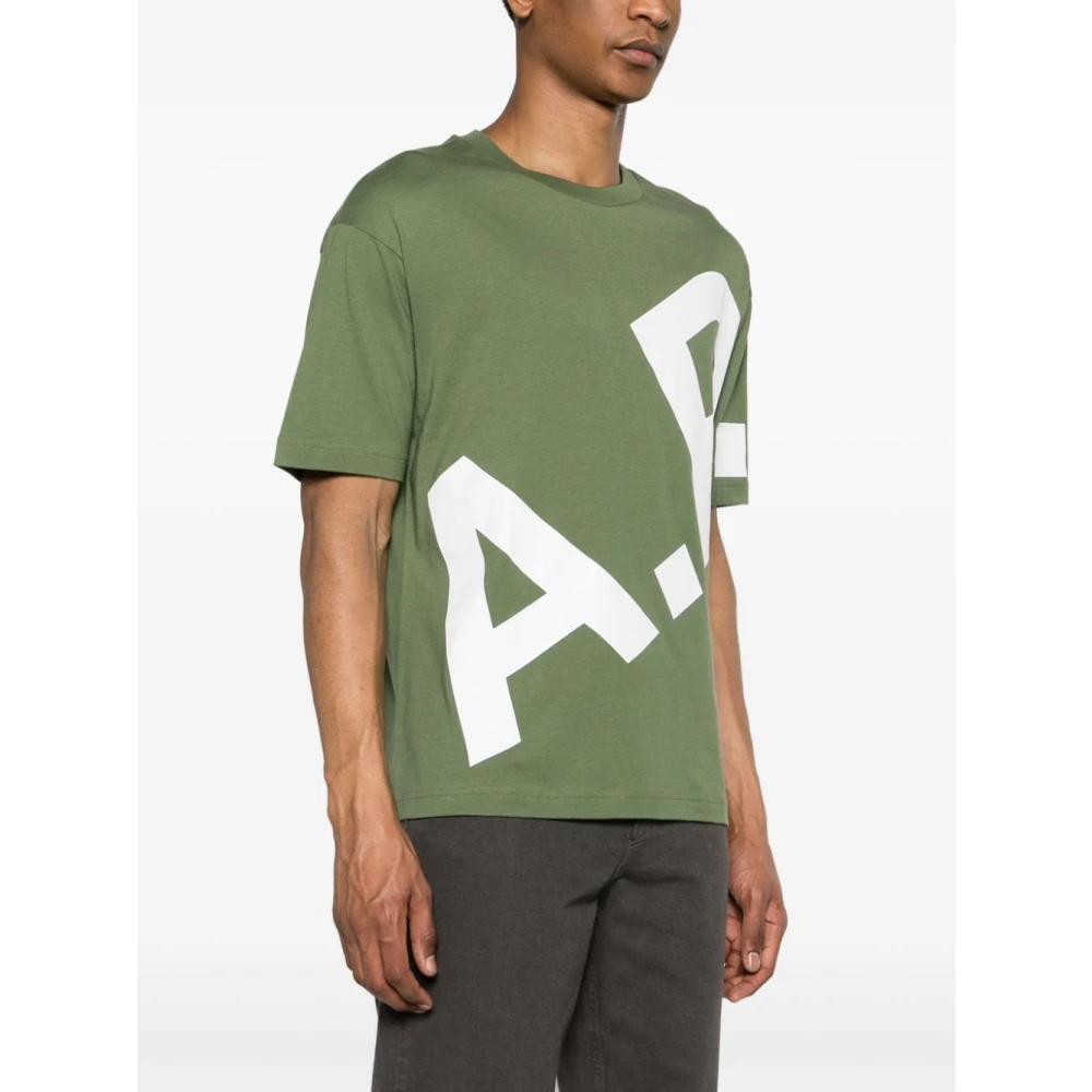 A.p.c. T-Shirts Green Heren