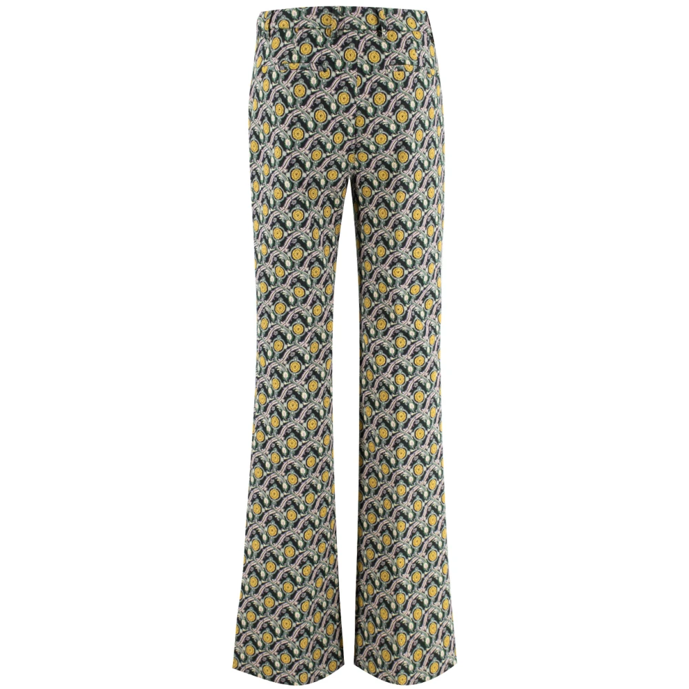 ETRO Slim-fit palazzo broek met stropdas-geïnspireerde print Multicolor Dames