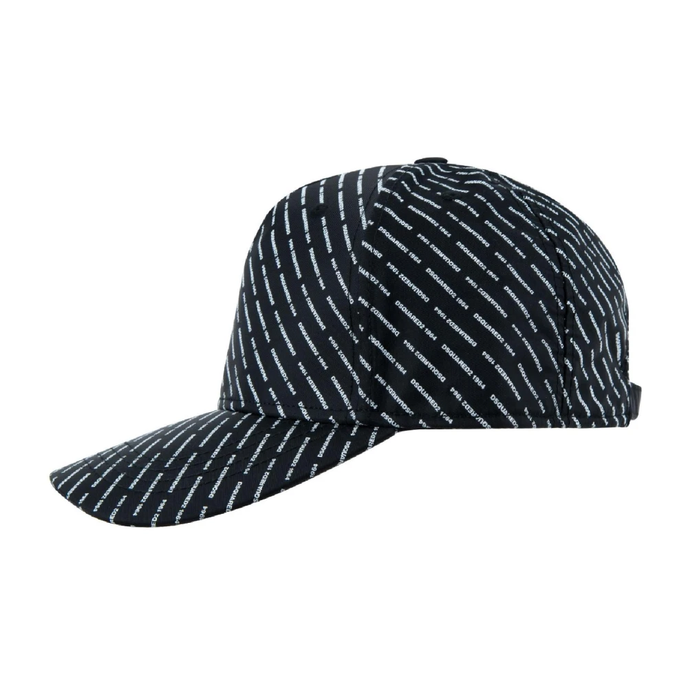 Dsquared2 Heren Baseballpet met gesp Black Unisex