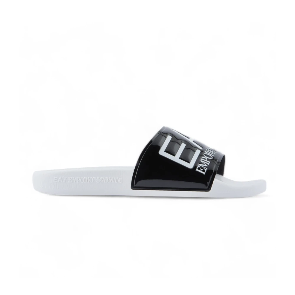 Emporio Armani Ea7 Homme Noir Chaussures, Taille: 44 Eu Tongs Et Mules Es Pour
