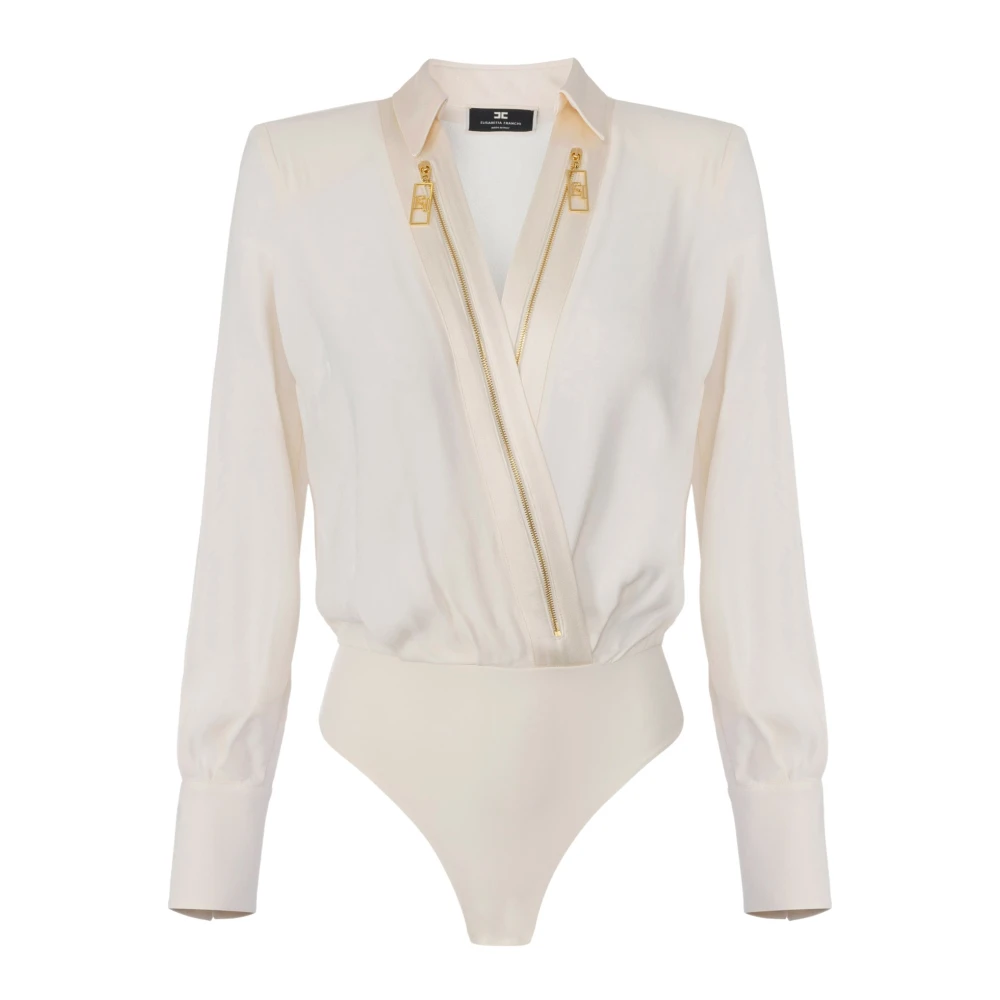 Elisabetta Franchi Stijlvolle Overhemden Collectie White Dames
