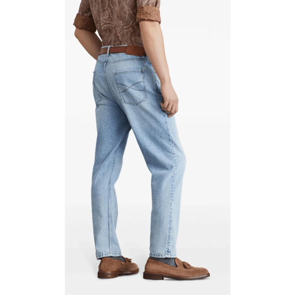 BRUNELLO CUCINELLI Slim-Fit Gewassen Denim Jeans Blue Heren