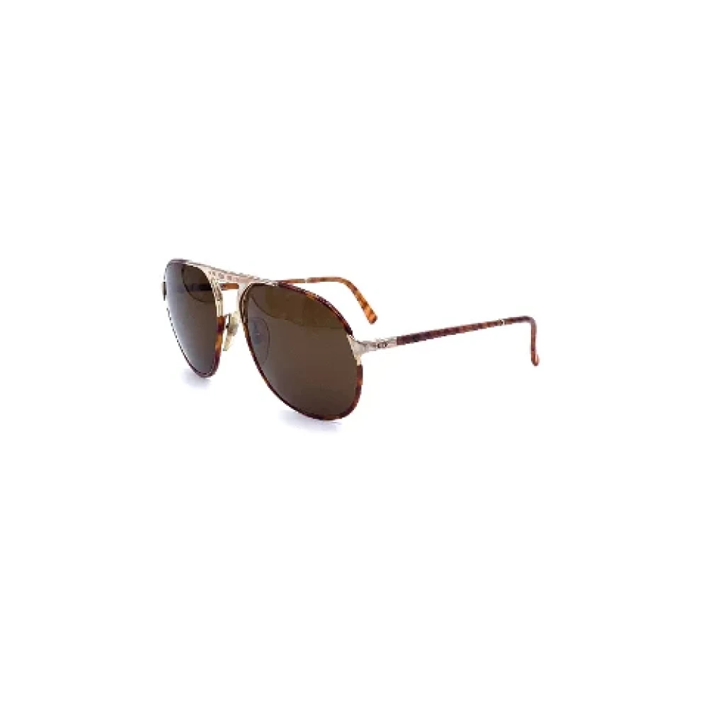 Dior Vintage Pre-owned Metal sunglasses Yellow Heren