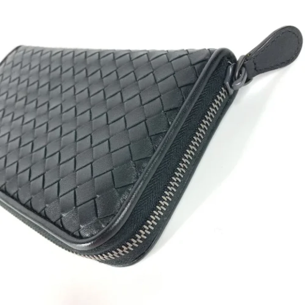 Bottega Veneta Vintage Pre-owned Leather wallets Black Dames