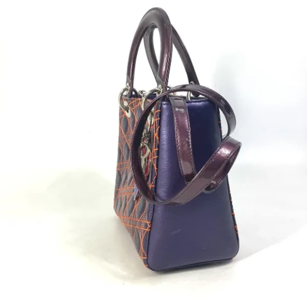 Dior Vintage Pre-owned Leather dior-bags Purple Dames