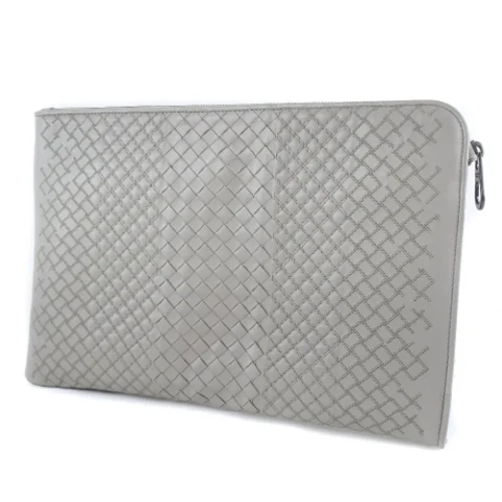 Bottega Veneta Vintage Pre-owned Leather clutches Gray Heren