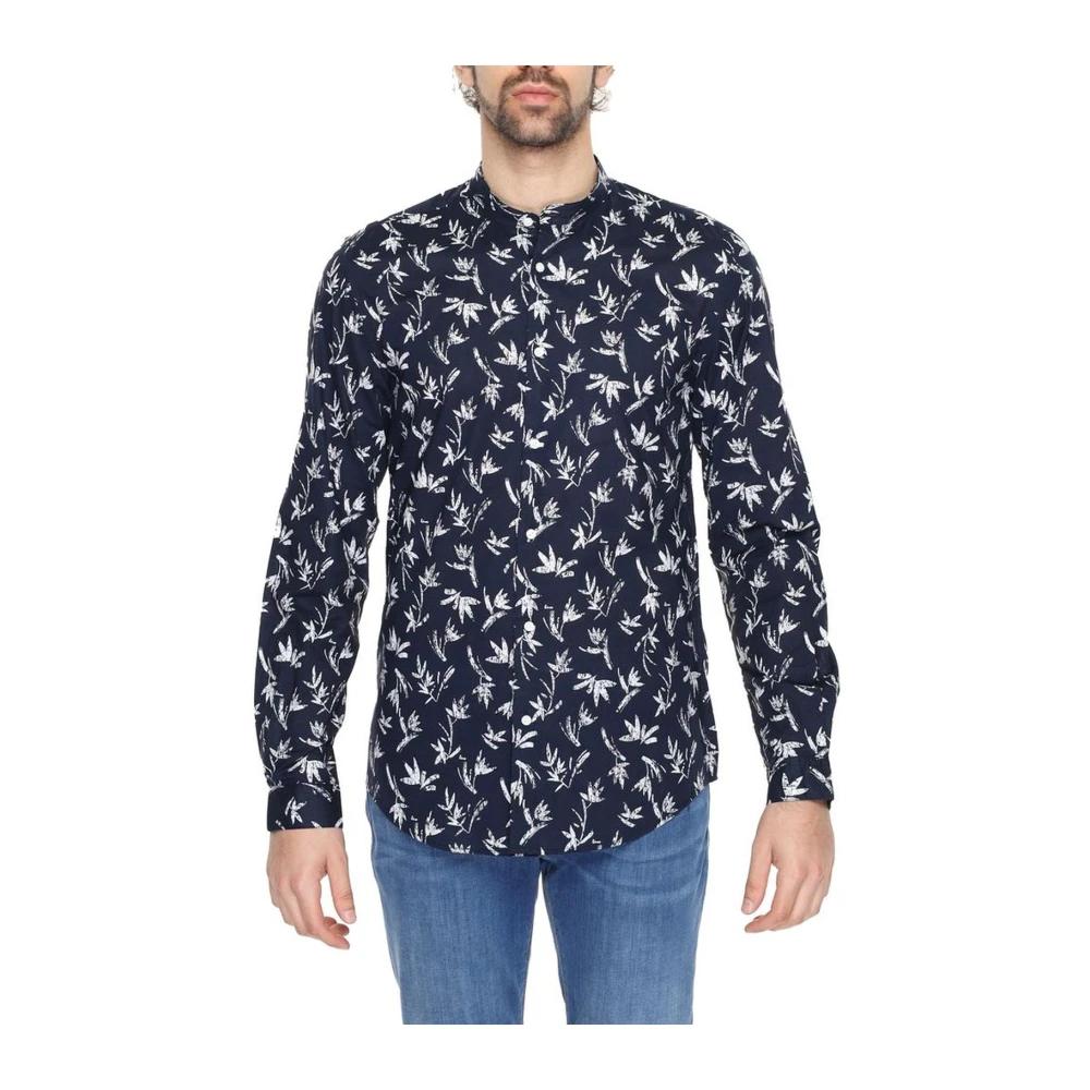 Antony Morato Katoenen Lange Mouwen Shirt Lente Zomer Collectie Blue Heren