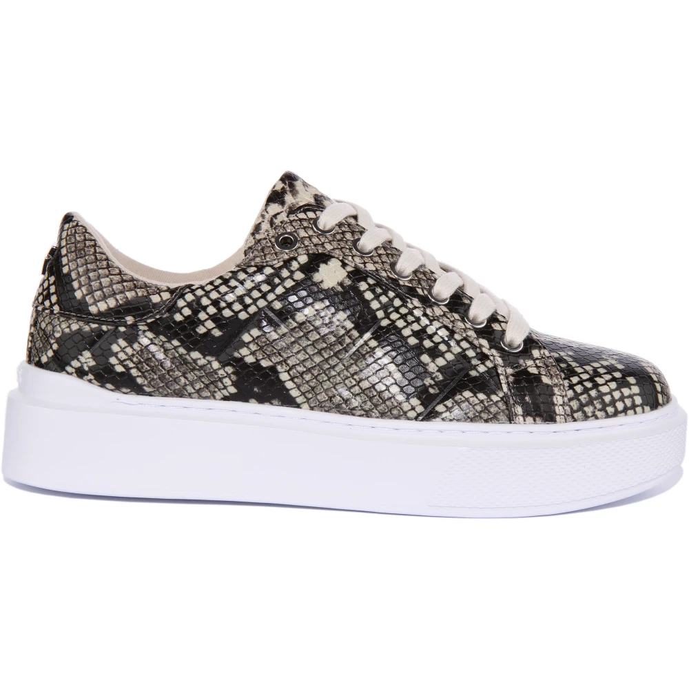 Guess Women's Multicolor Python Print Low Top Trainers - Sneakers - 7 Uk - Shoes