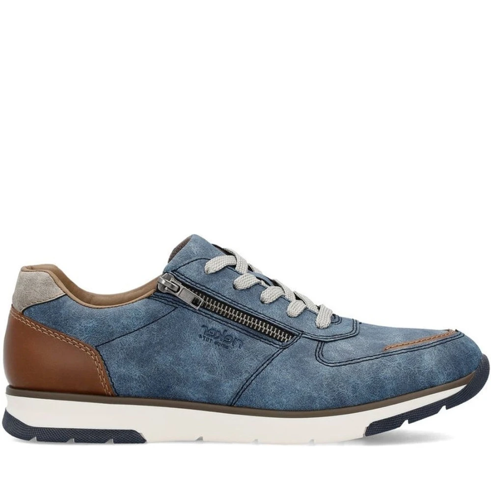 Rieker Men's Blue Sneakers, 9 Uk, Trainers
