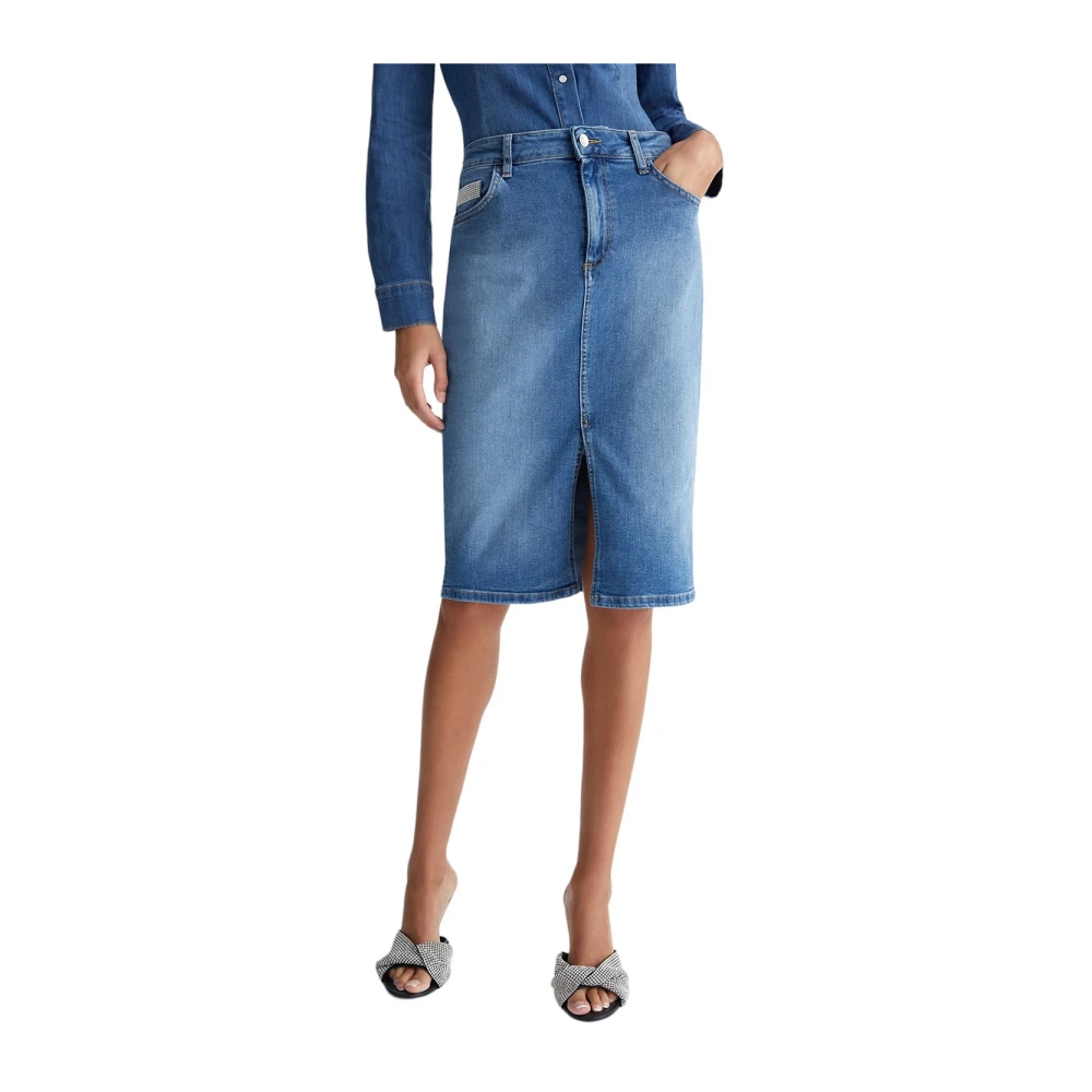 Liu Jo Denim Blå Kjol Blue, Dam