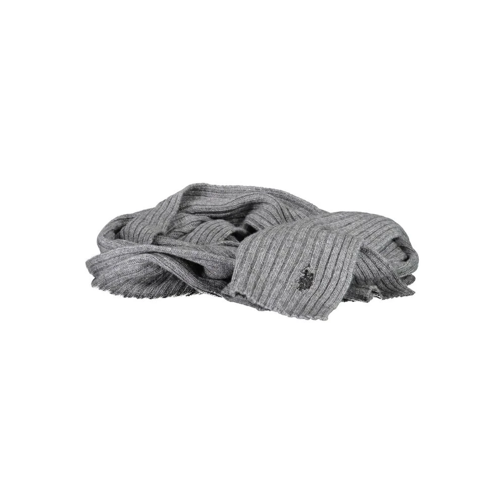 U.s. Polo Assn. Men's Gray Wool Scarf