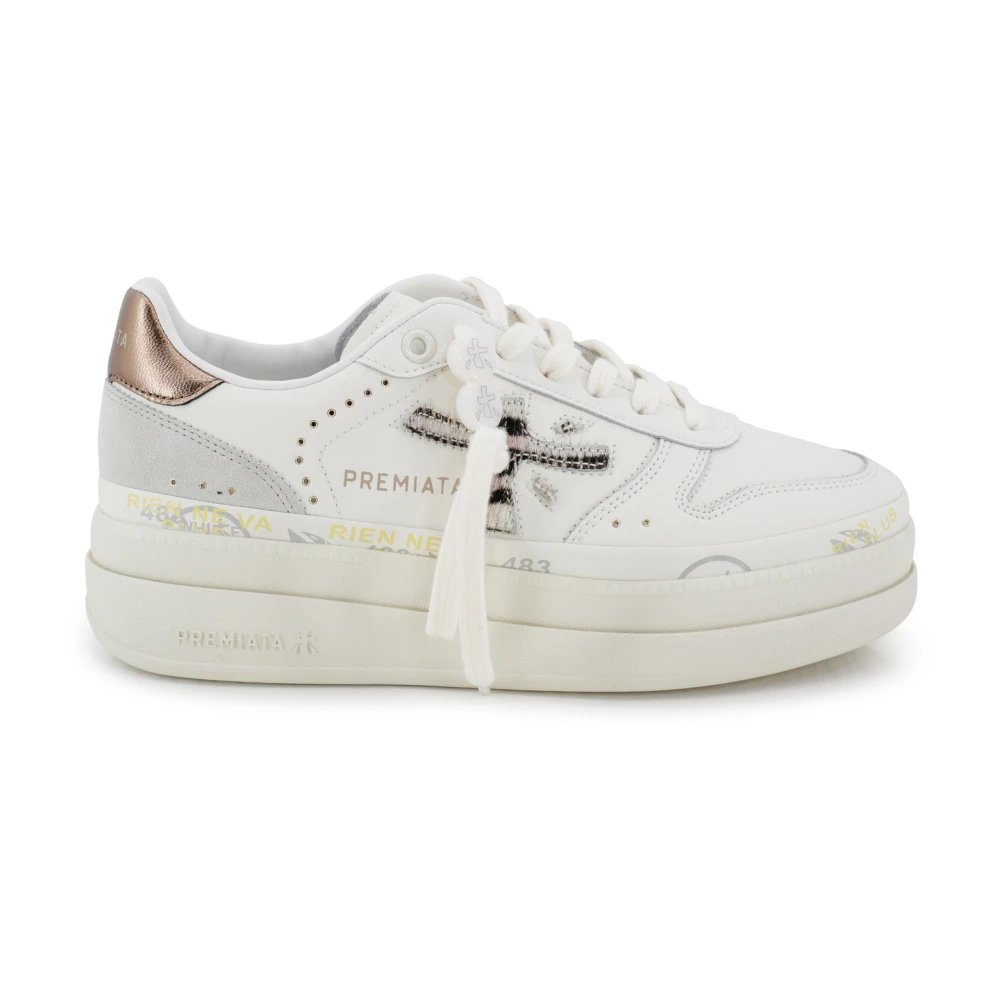 Premiata Vita platta skor med plattformsula White, Dam