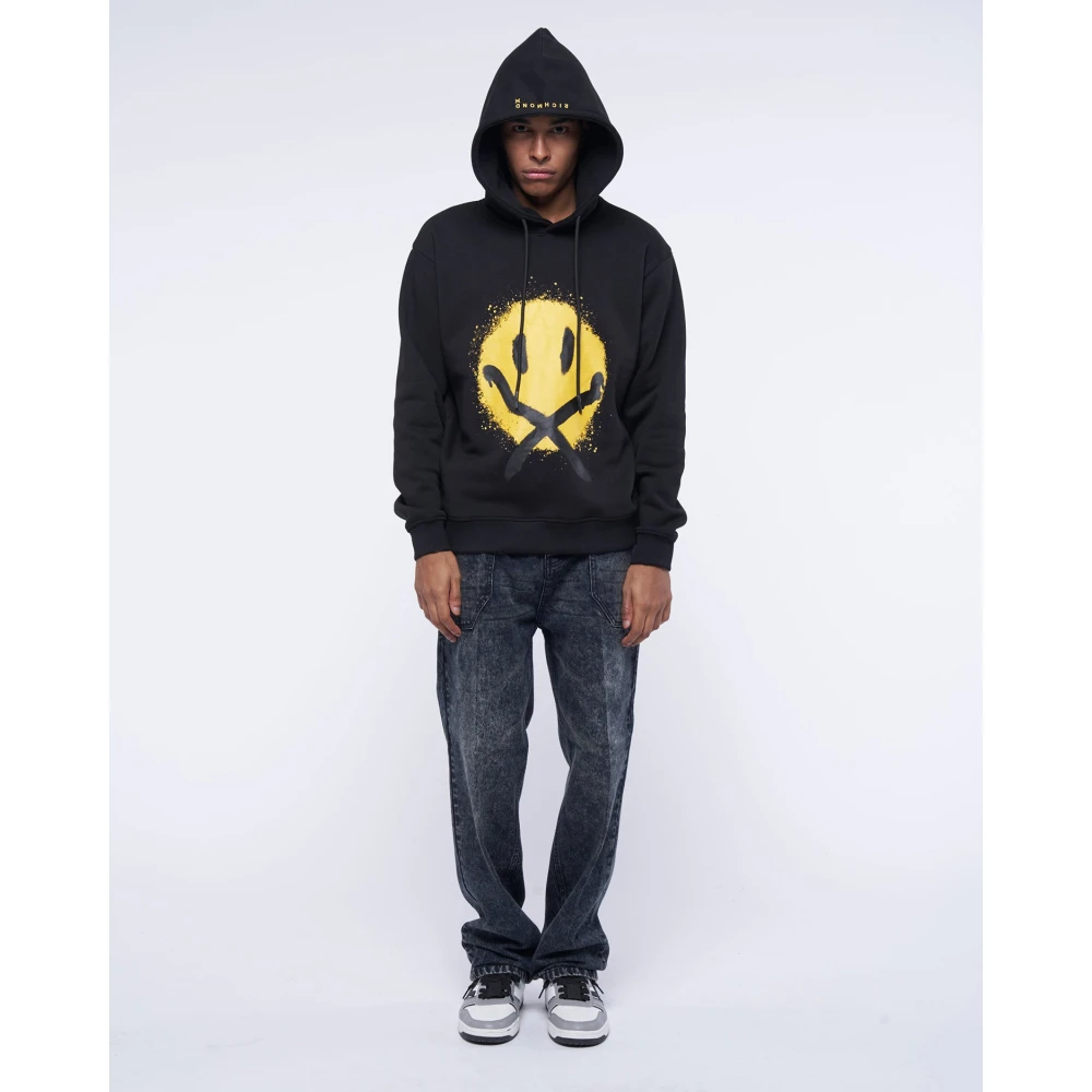 John Richmond Hoodie met warmgestempeld print Black Heren