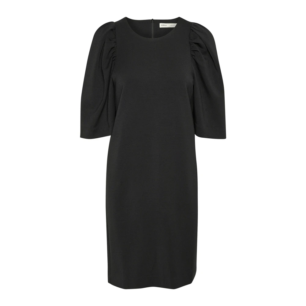 Inwear Black Short Dresses, Female, S, Elegant Dress With ¾ Sleeves