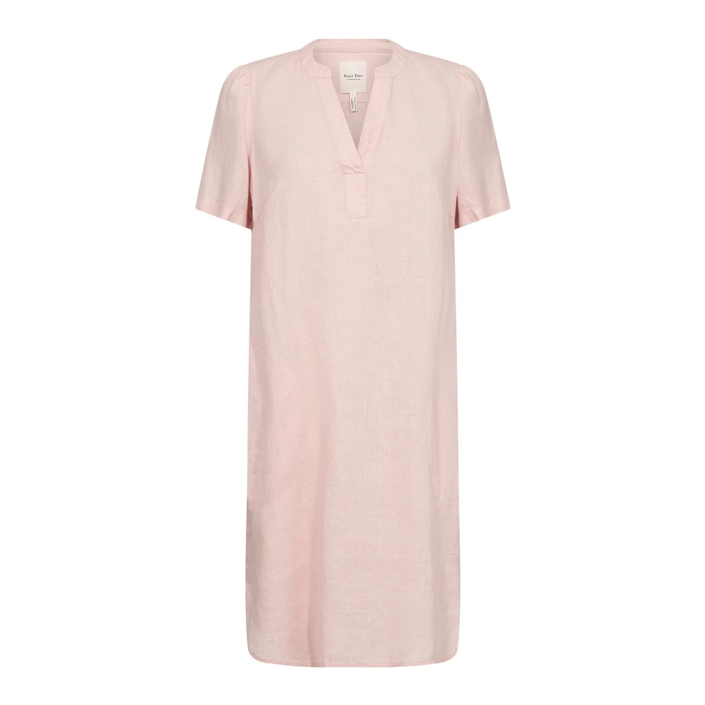 Part Two Lotus Jurk met V-hals Pink Dames