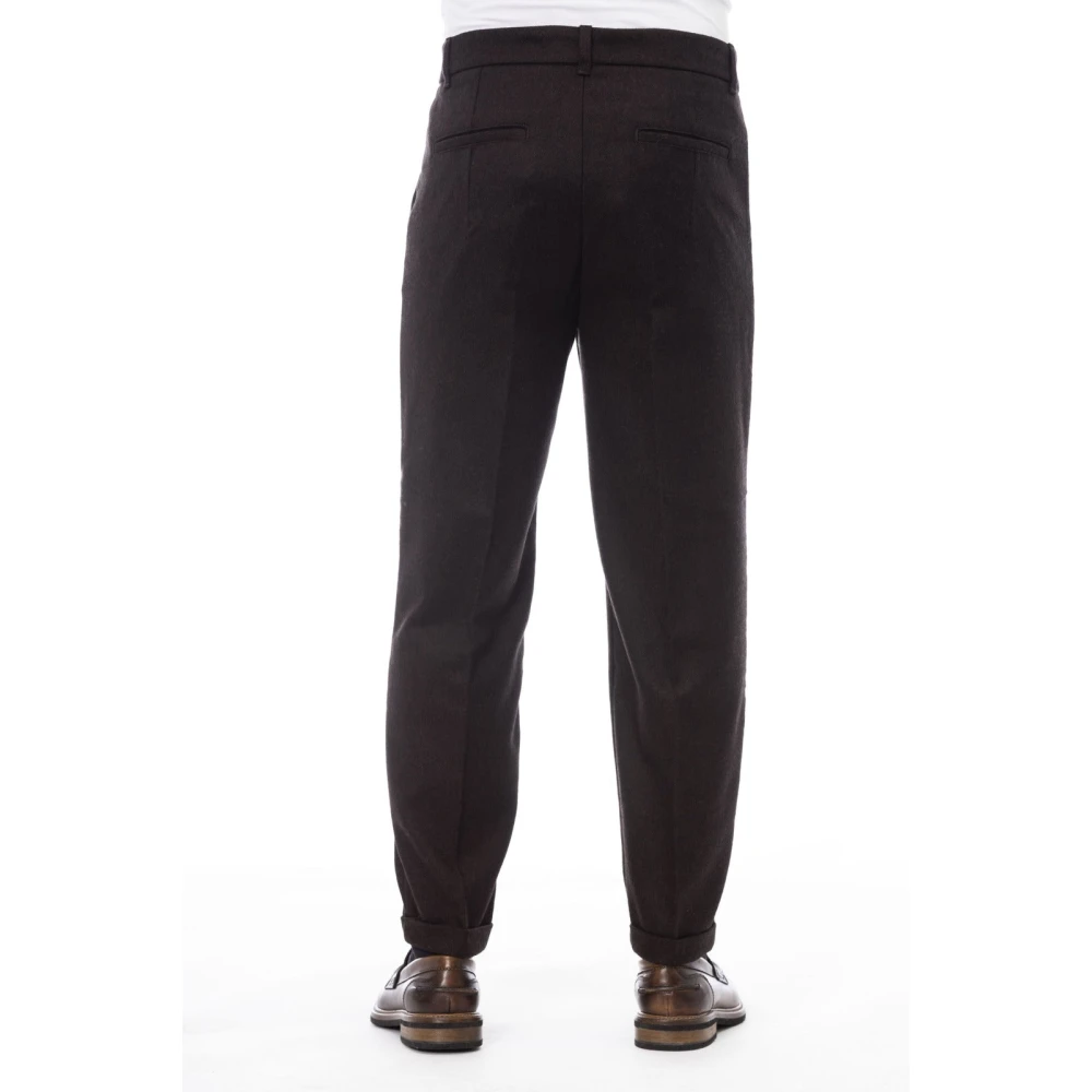 Alpha Studio Stijlvolle Broek met Zakken voor en achter Brown Heren