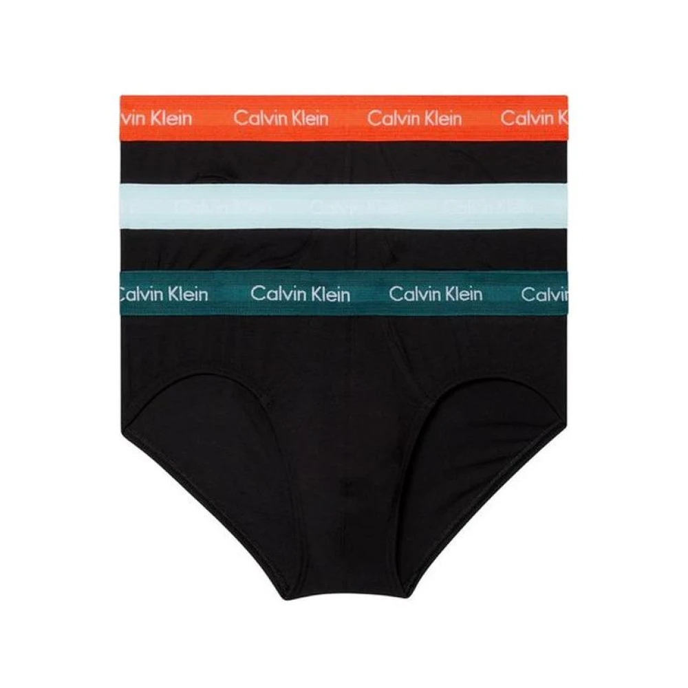 Calvin Klein Zwarte Katoenen Hip Briefs 3Pack Black Heren