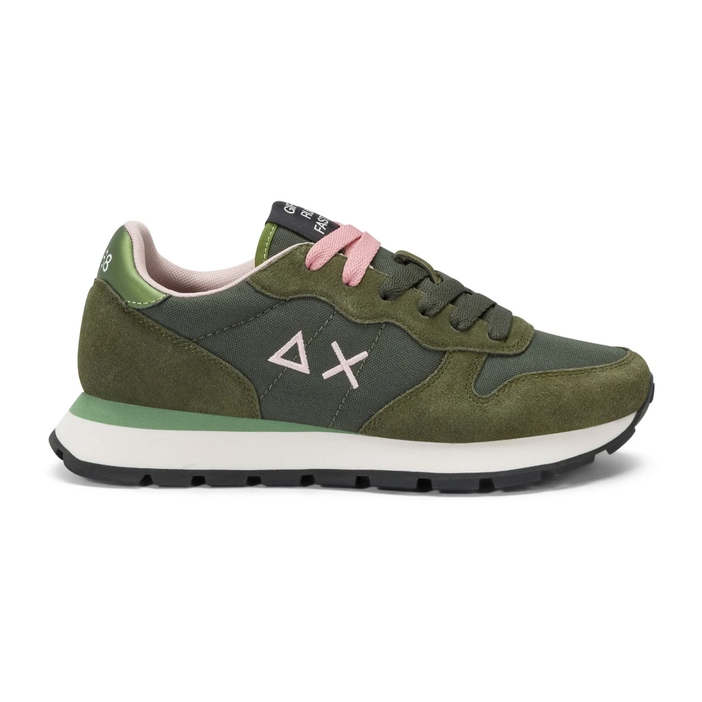 Sun68 Women's Green Sneakers, 3 Uk, Military Casual Sneaker Ally Solid