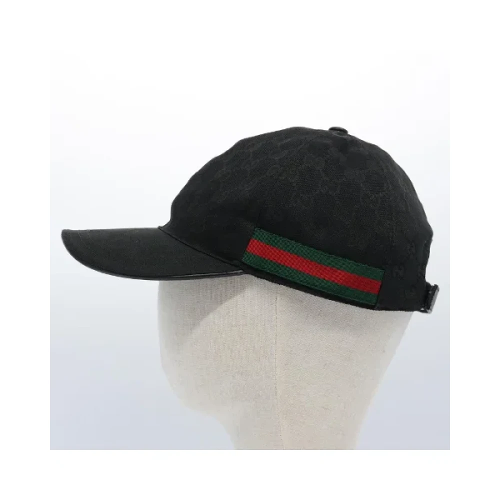 Gucci Vintage Pre-owned Canvas hats Black Dames