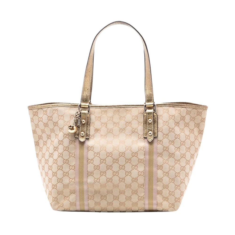 Gucci Vintage Women's Brown Pre-Owned Canvas Tote Bag