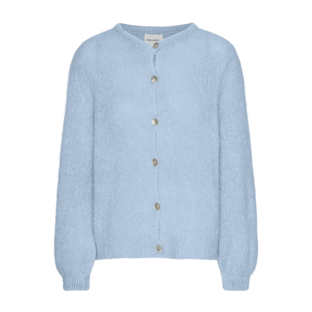 American Dreams Zachte Alpaca Cardigan Lichtblauw Blue Dames