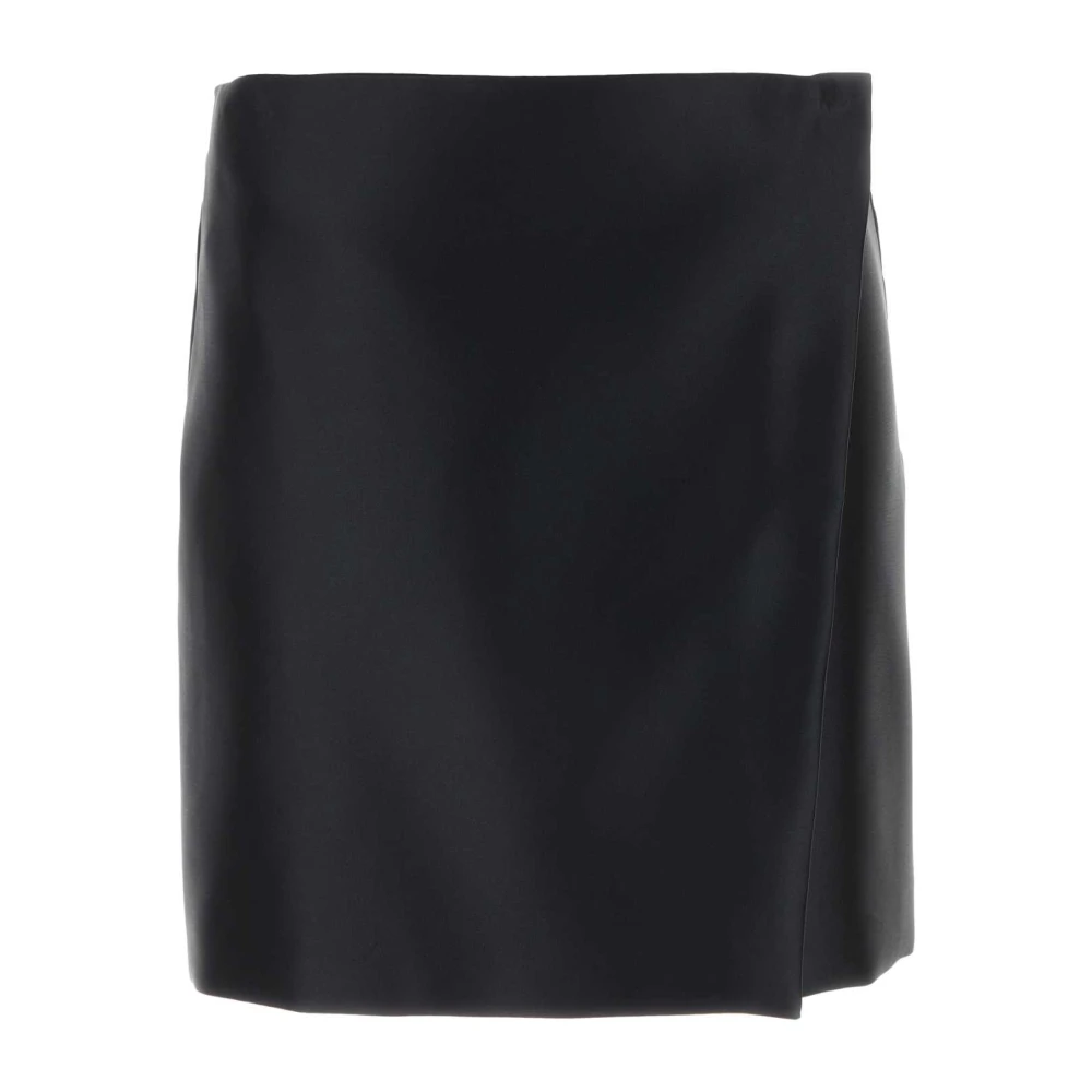 Philosophy di Lorenzo Serafini Satin Mini Rok Black Dames