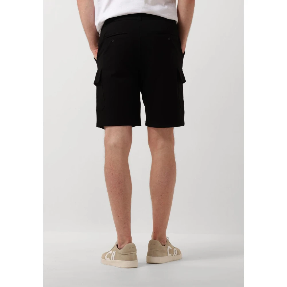 Pure Path Zwarte Cargo Shorts voor de Zomer Black Heren