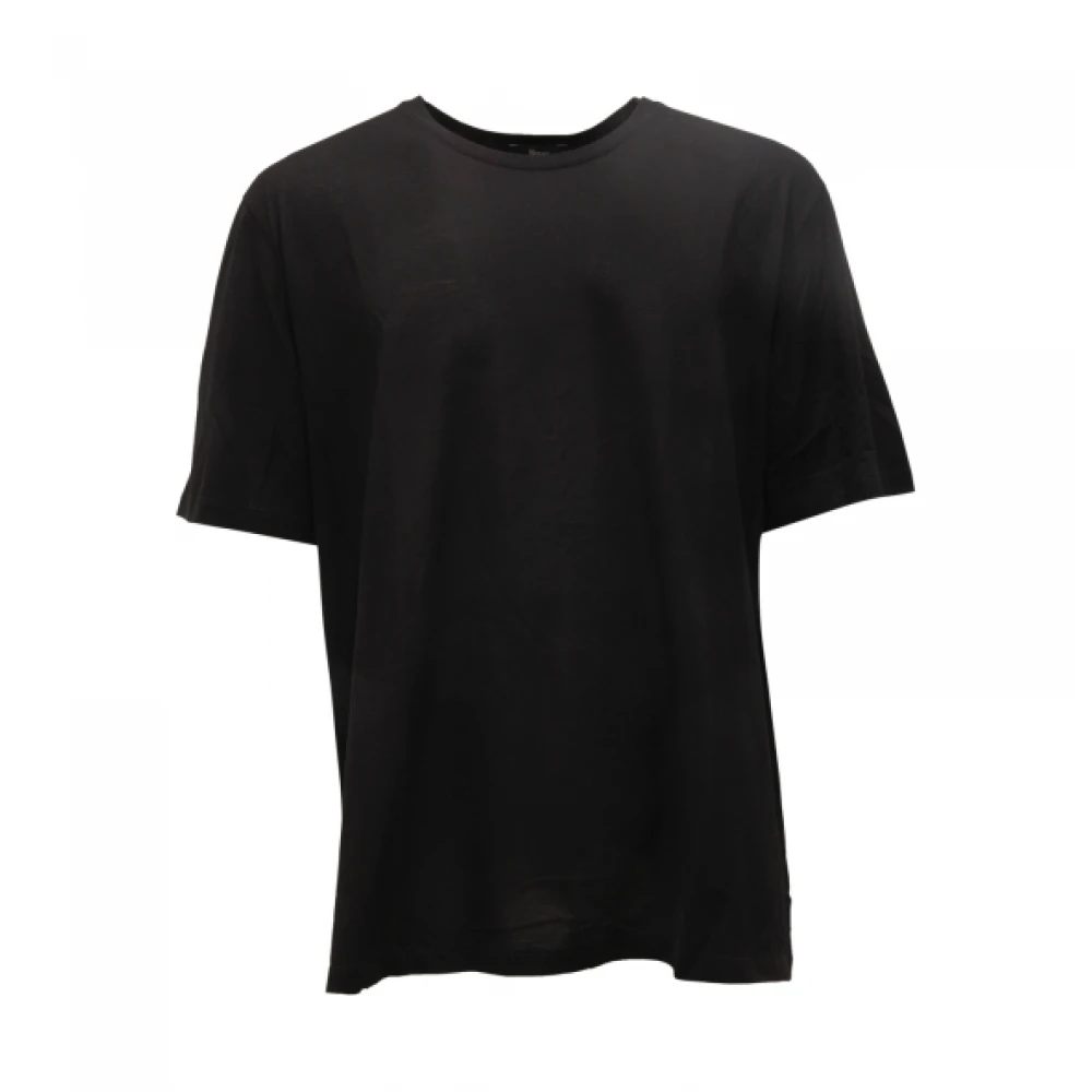 Herno Jersey Crepe T-shirt in Zwart Black Heren