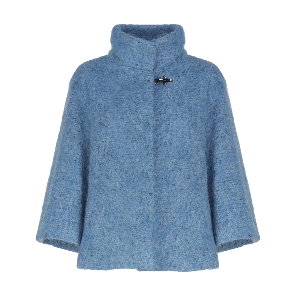 Fay Lichtblauwe Wol Mohair Cape Blue Dames