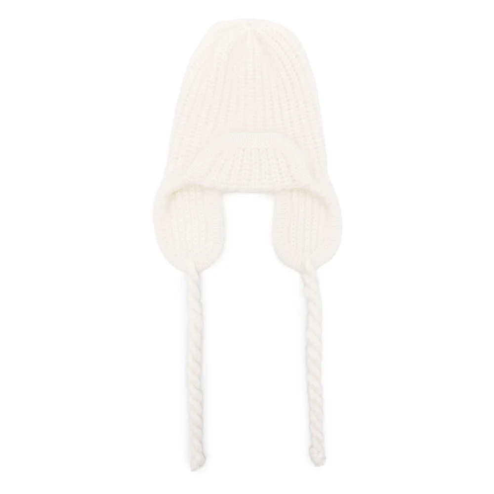 Forte Forte Mohair Trapper Hat White, Dam