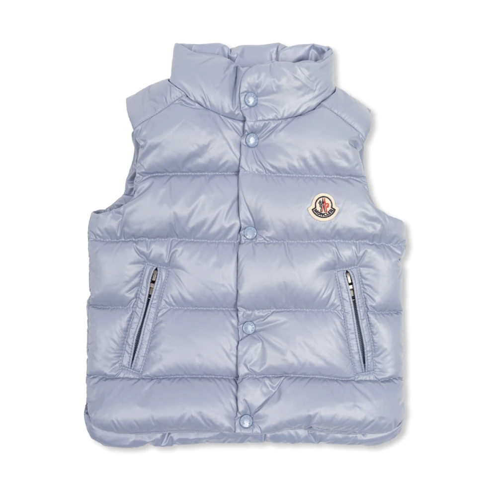 Moncler Quilted Vest Bernard - Unisex - Waistcoats - Blue - 18 M - Kids