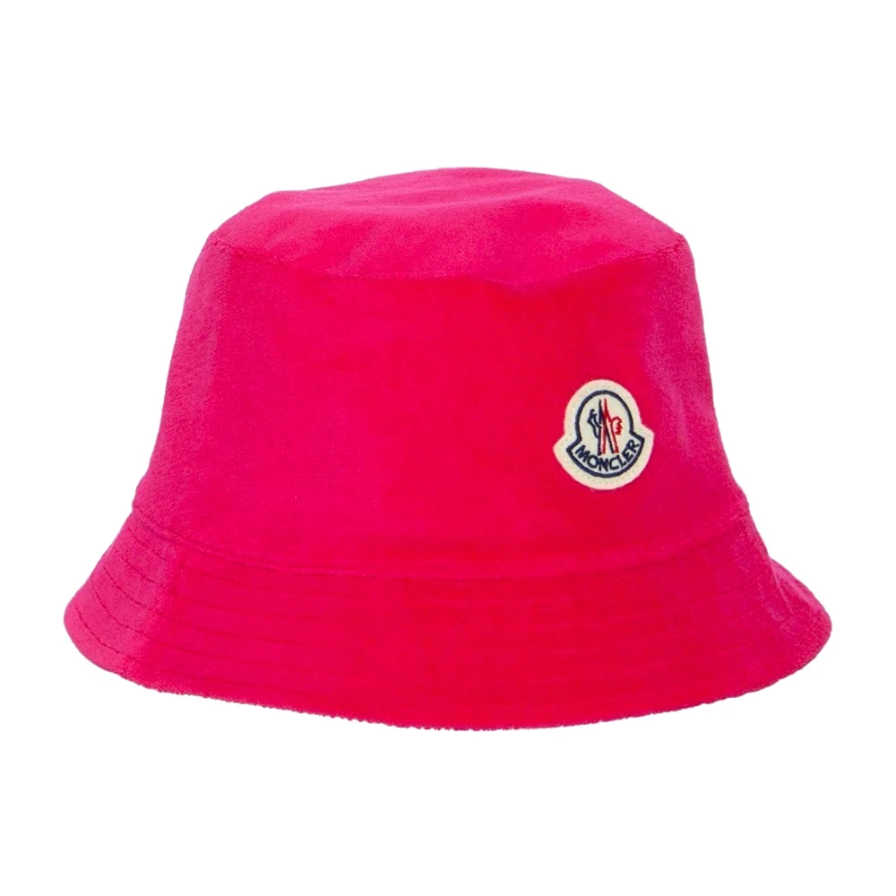 Moncler Roze Terry Bucket Hat voor vrouwen Pink Dames