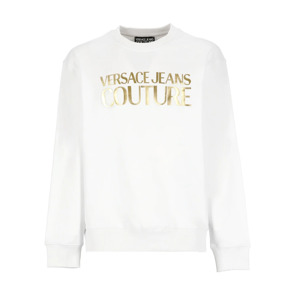 Versace Jeans Couture Witte Katoenen Crewneck Sweatshirt White Heren