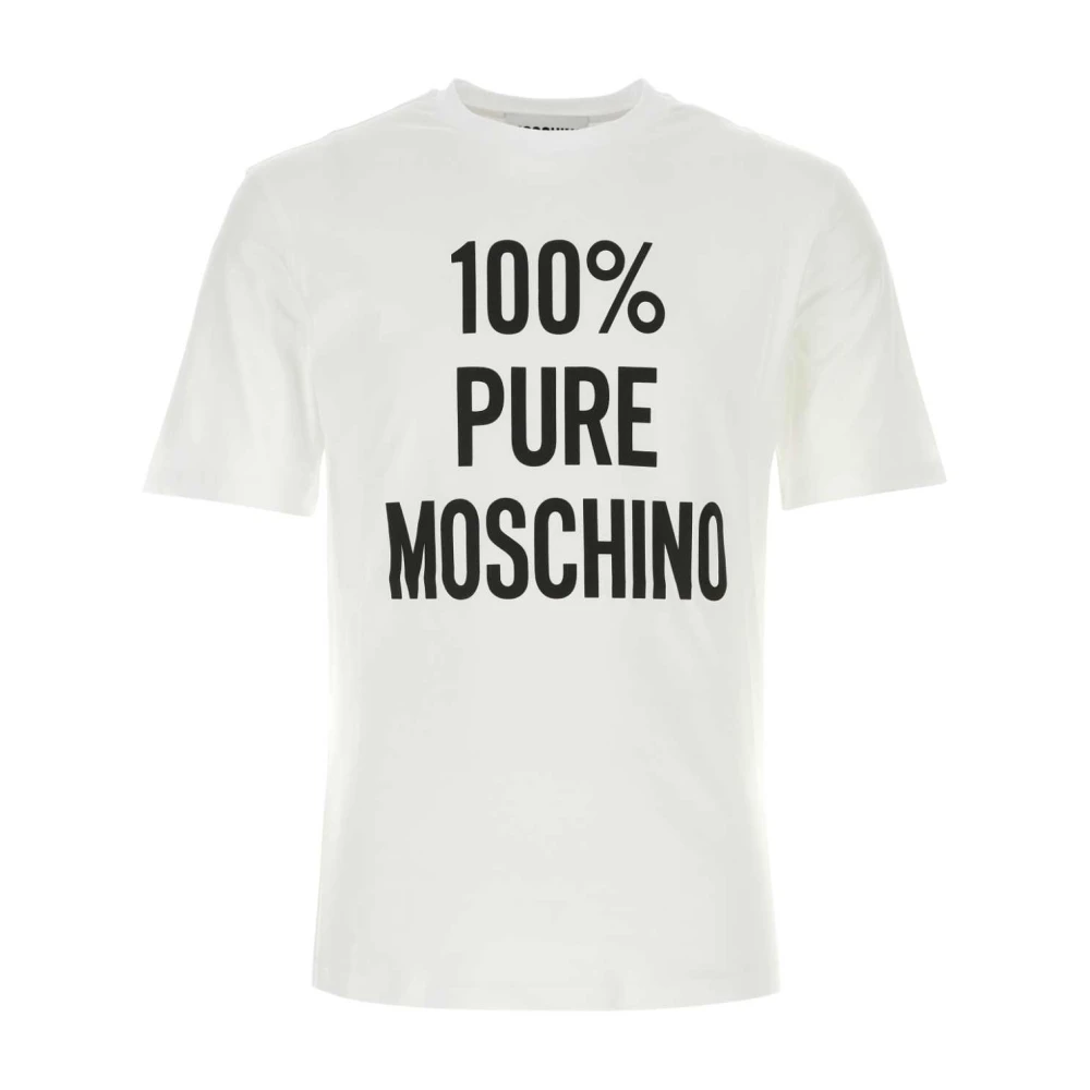 Moschino Witte katoenen T-shirt White Heren